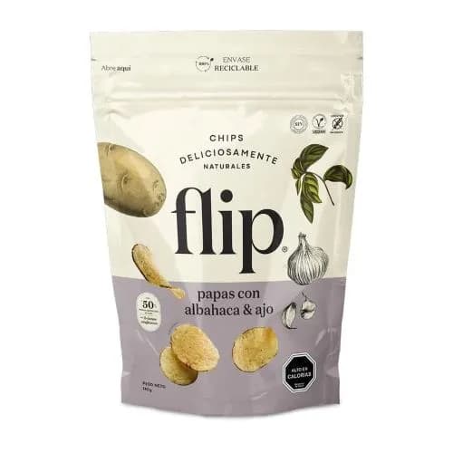 Chips de Papa Ajo, Albahaca 140Gr