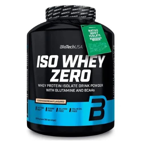 Proteína Iso Whey Zero Lactosa Sin Gluten Sabor Galleta Crema 2270 grs