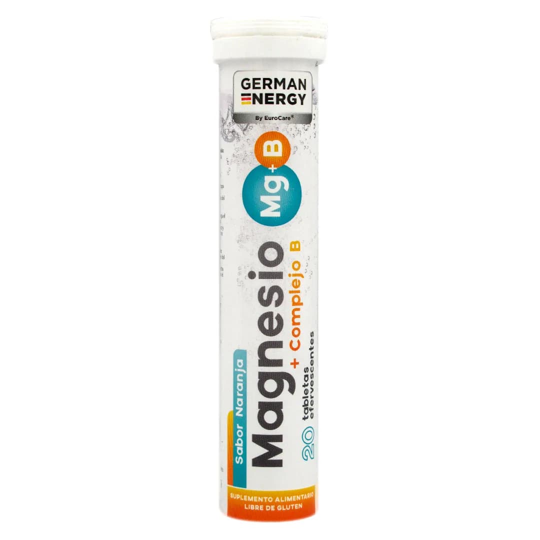 Magnesio + Complejo B sin gluten 20 tabletas esfervescentes