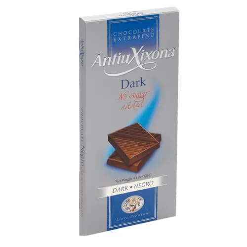 Barra de Chocolate 52% Cacao sin Azúcar y sin gluten 125 grs