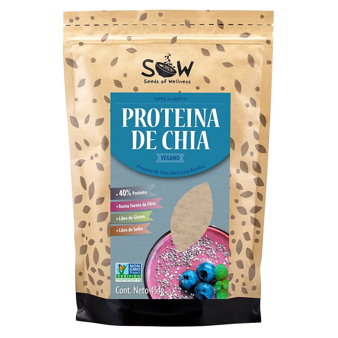 Proteína Vegetal De Chía Libre de Gluten 454 grs