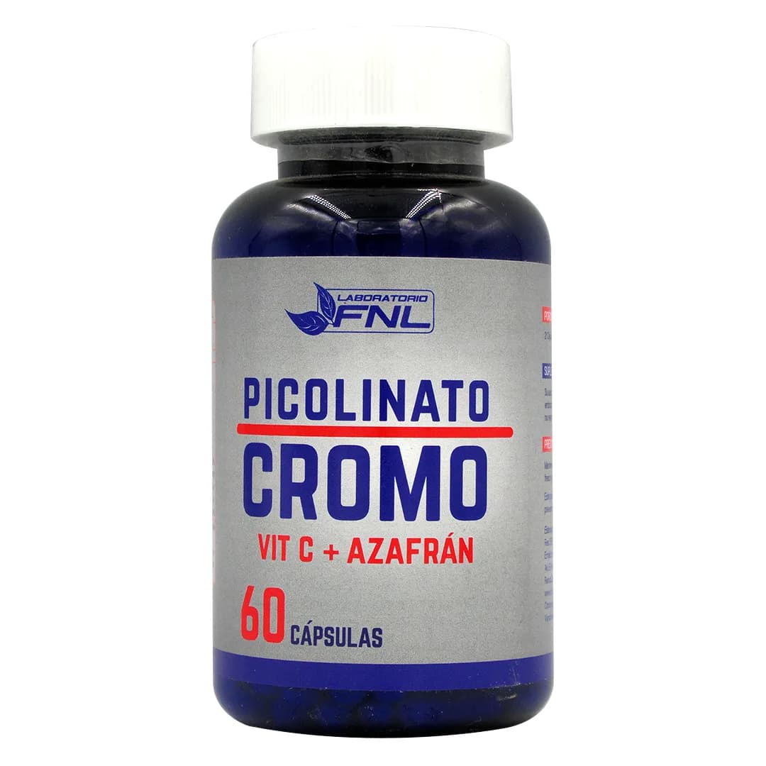 Picolinato Cromo + Vit C + Azafran 60 cápsulas