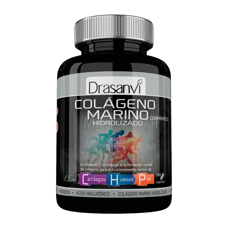 Colageno Marino Hidrolizado + Magnesio en polvo sin gluten 180 Comprimidos