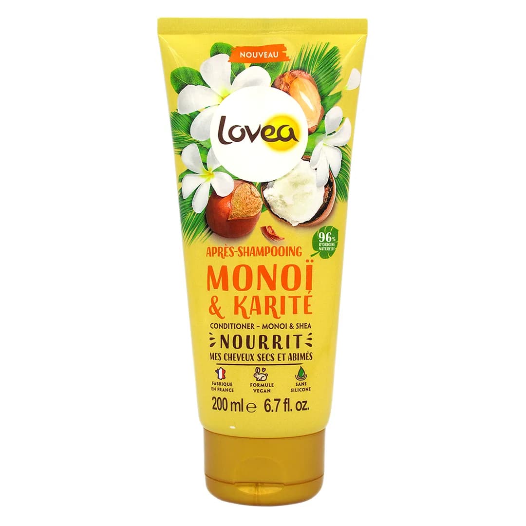 Acondicionador Monoi y Karite Cabello Seco Sin silicona 250 ml