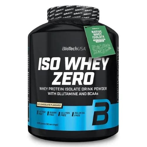 Proteína Iso Whey Zero Lactosa Sin Gluten Sabor Chocolate Blanco 2270 grs