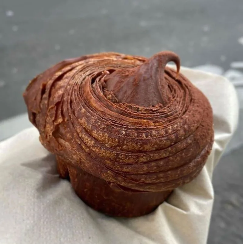 Pack Cruffin sin Azúcar. rellenos con Chocolate . Veganos. 2 Un.