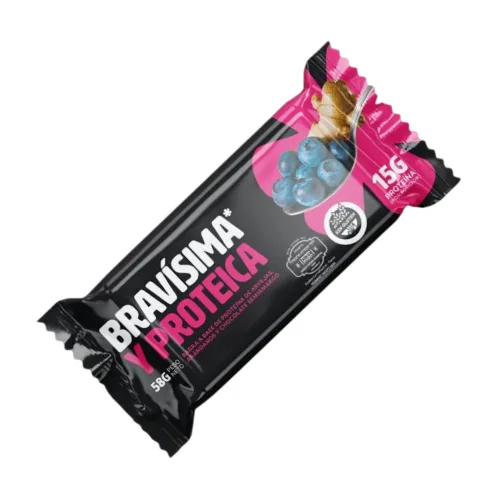 Barra Vegana Proteica a base de Arvejas Sabor Chocolate y Arandanos 58 gr
