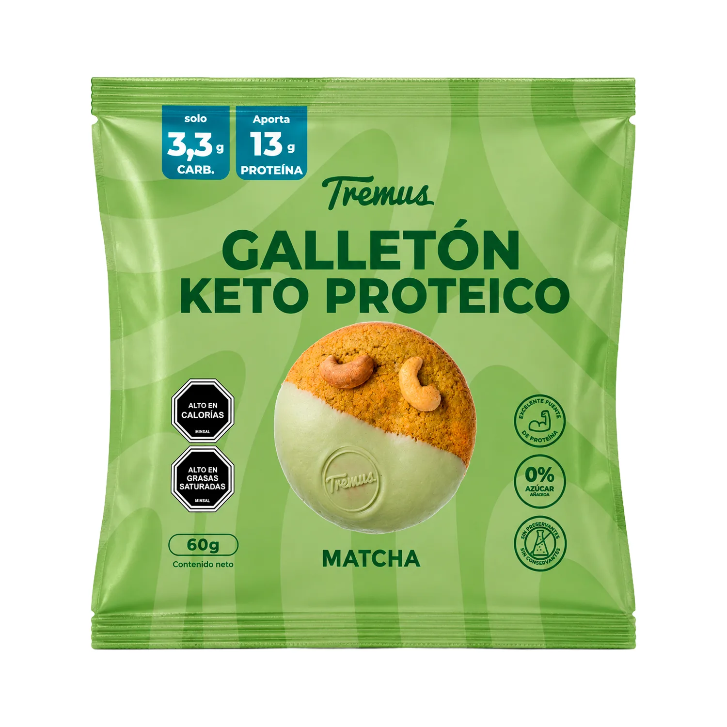 Galleton keto proteico Matcha 60 gr Tremus