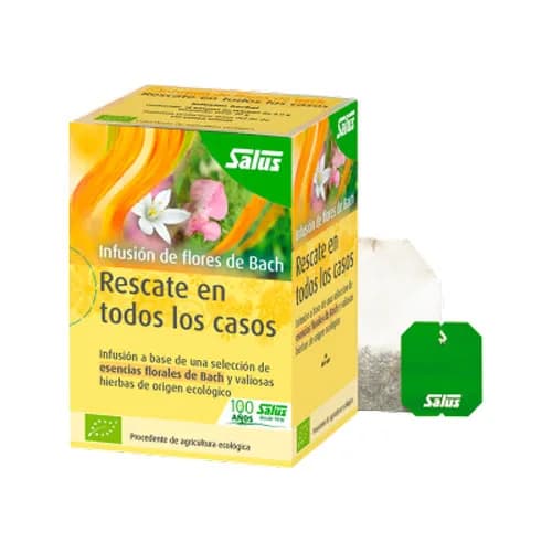 Infusión de Flores de Bach Rescate en todos los casos 15 bolsitas