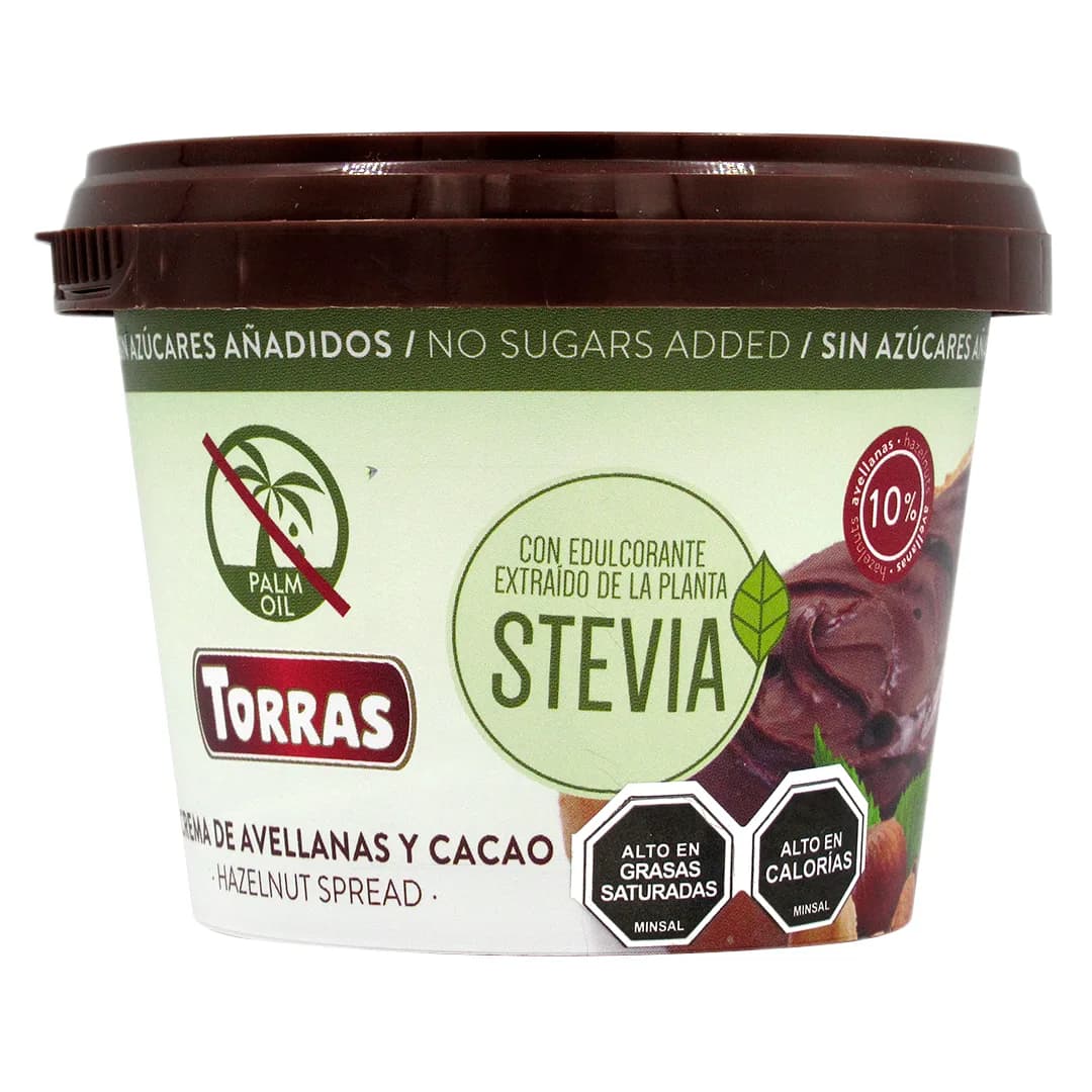 Crema de Avellanas y Cacao sin azúcar libre de gluten 200 grs