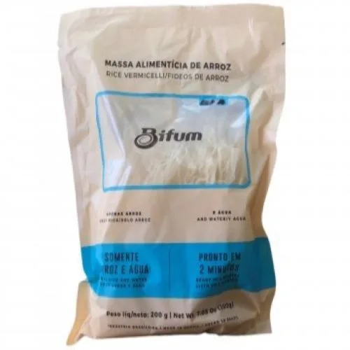 Fideos de Arroz Blanco 200gr Sin Gluten Sin Soya Sin Conservantes