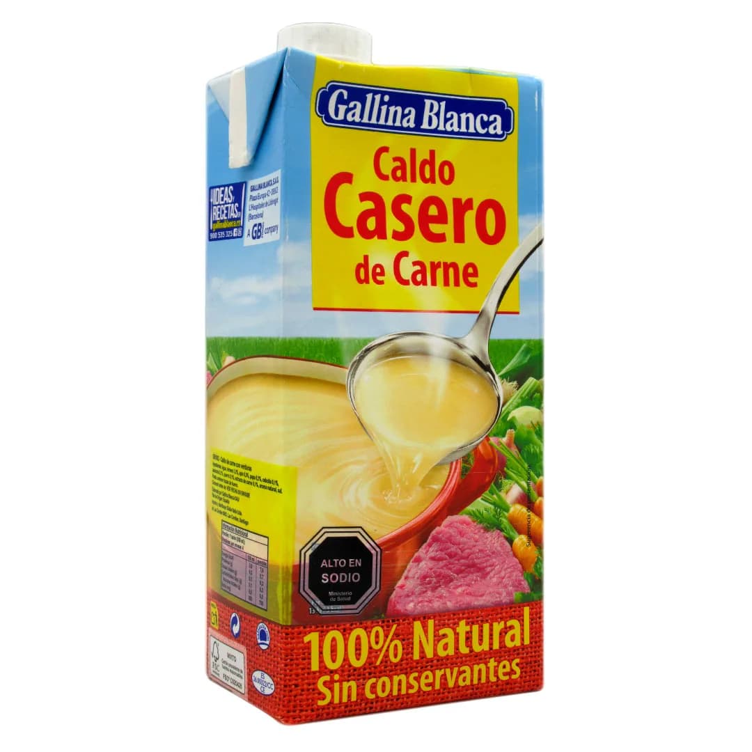 Caldo Casero de Carne 100% Natural sin conservantes 1000 ML