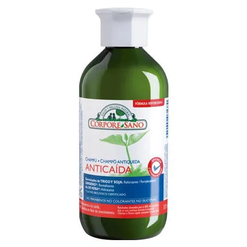 Shampoo Anticaida de Trigo Soya Ginseng y Aloe Vera 300 grs