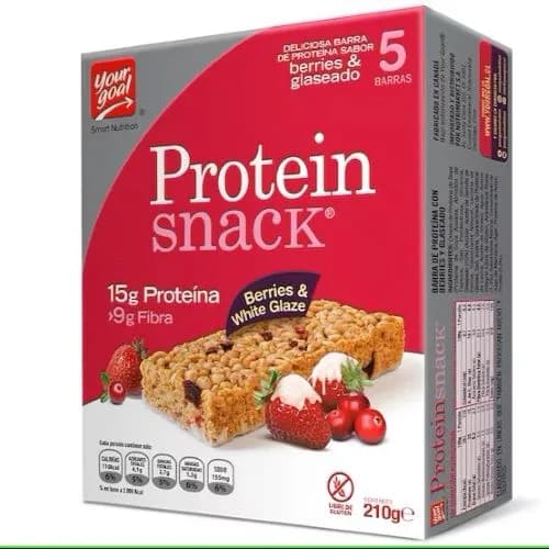 Pack 5 barras de Proteína sabor Berries & White Glaze 210 grs