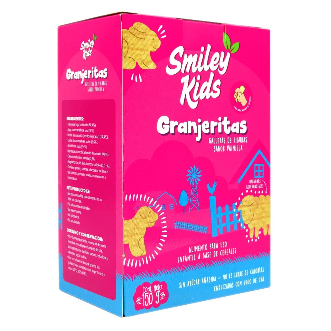 Galletas de Figuras Granjeritas Sabor Vainilla 150 Grs