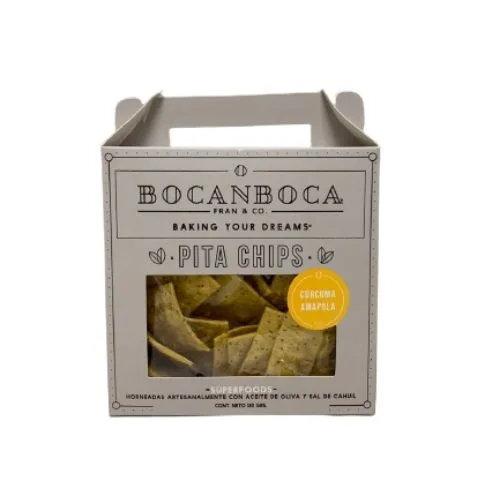 Chip Pita Cúrcuma Amapola 120 Gramos
