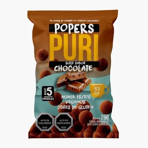 Popcorn Libre de Gluten Sabor Chocolate 25Gr.