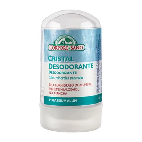 Desodorante Cristal de Potassium sin Aluminio perfume ni alcohol 60 grs