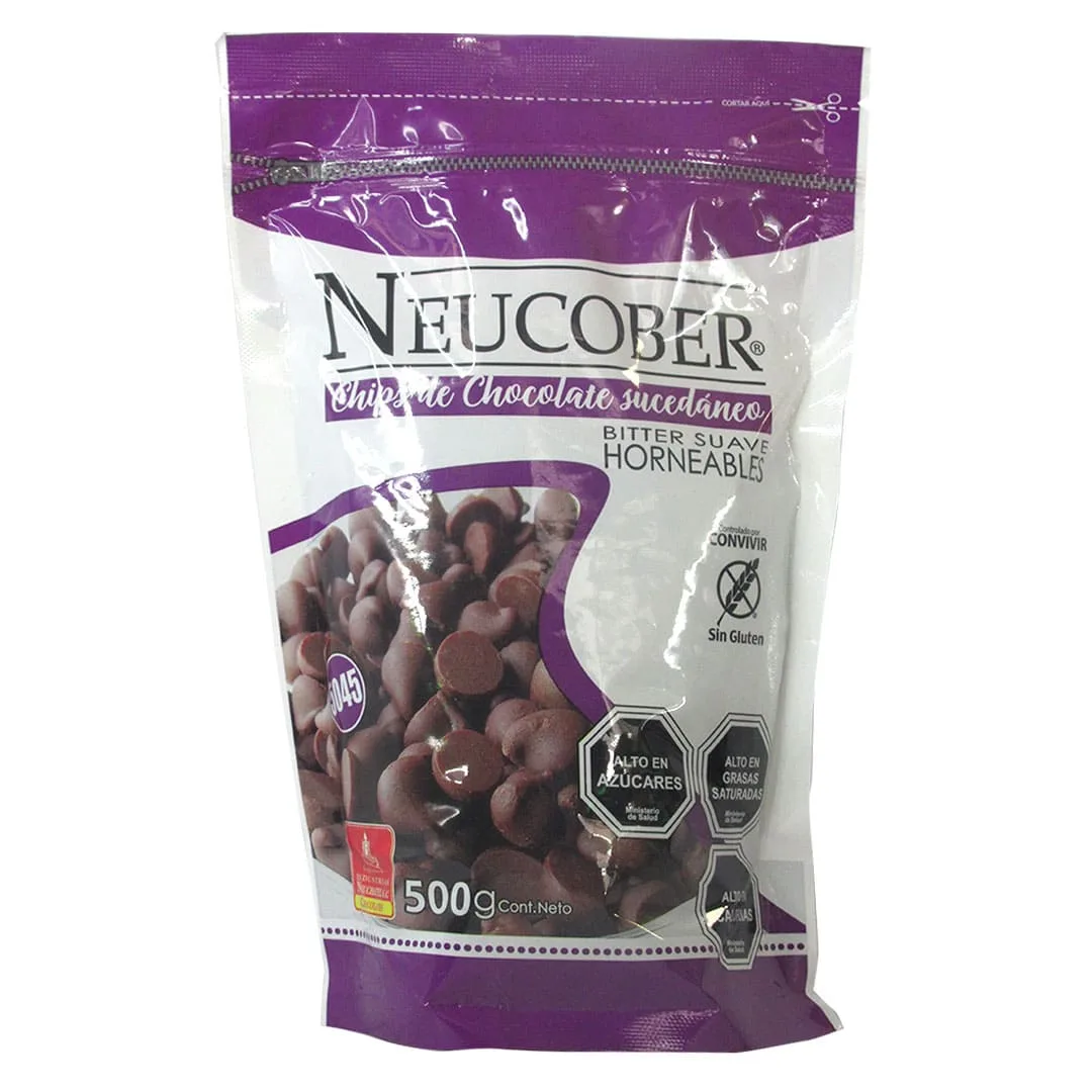 Chips de Chocolate sucedaneo Bitter suave Sin Gluten 500 grs