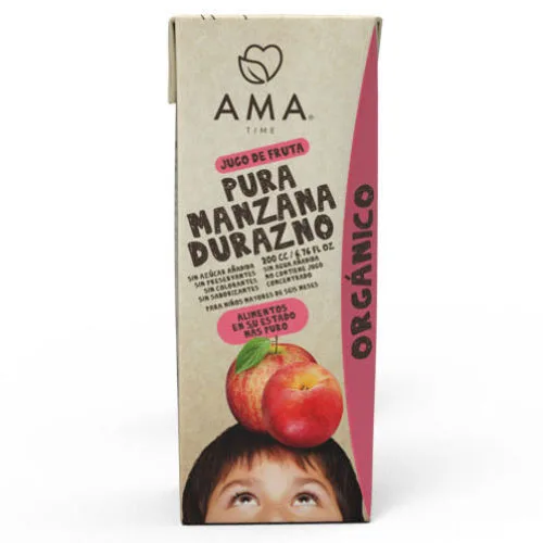 Jugo Manzana Durazno Orgánico 200 cc