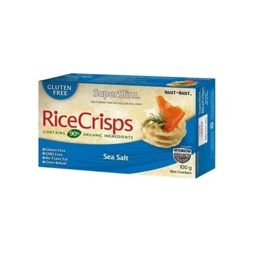 Tostadas de Arroz Orgánica con sal Marina sin gluten Vegano 100 grs