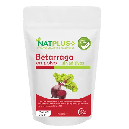 Betarraga en Polvo Libre de Glúten 200 Grs