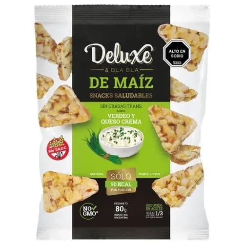 Snacks de Maíz Libre de Gluten sin TACC Verdeo Queso Crema 80 gr