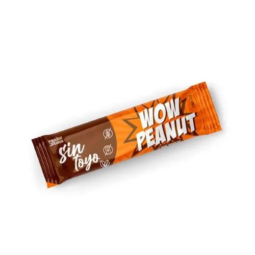Barra de Proteína Wow Peanut Maní Chocolate Vegana Sin Azúcar 40 Gr.