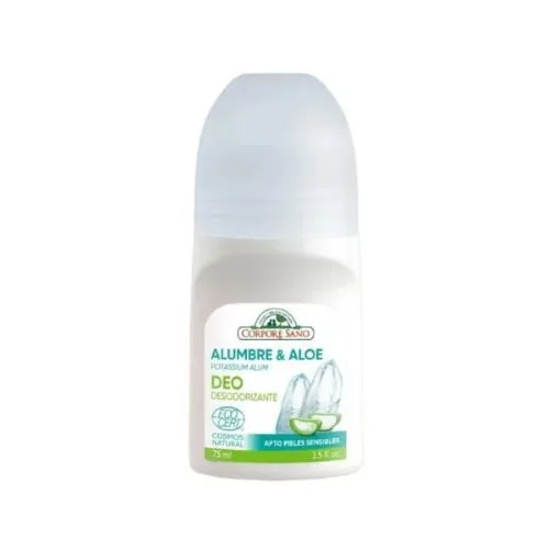 Desodorante Roll on Alumbre & Aloe sin Aluminio ni alcohol 75 grs