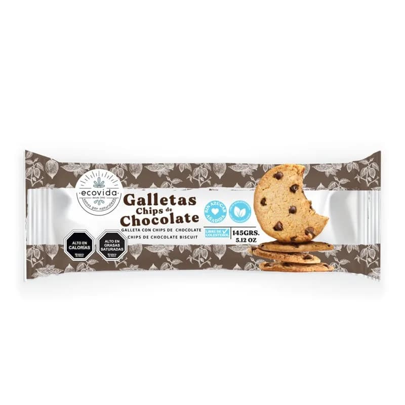 BISCUIT CHIPS CHOCOLATE Sin Azúcar VEGANO 145 grs
