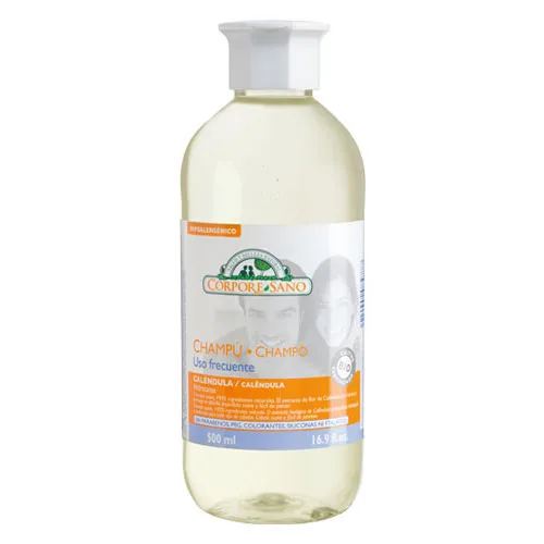 Shampoo Uso Frecuente de Calendula sin Parabenos Colorantes ni Siliconas 500 grs