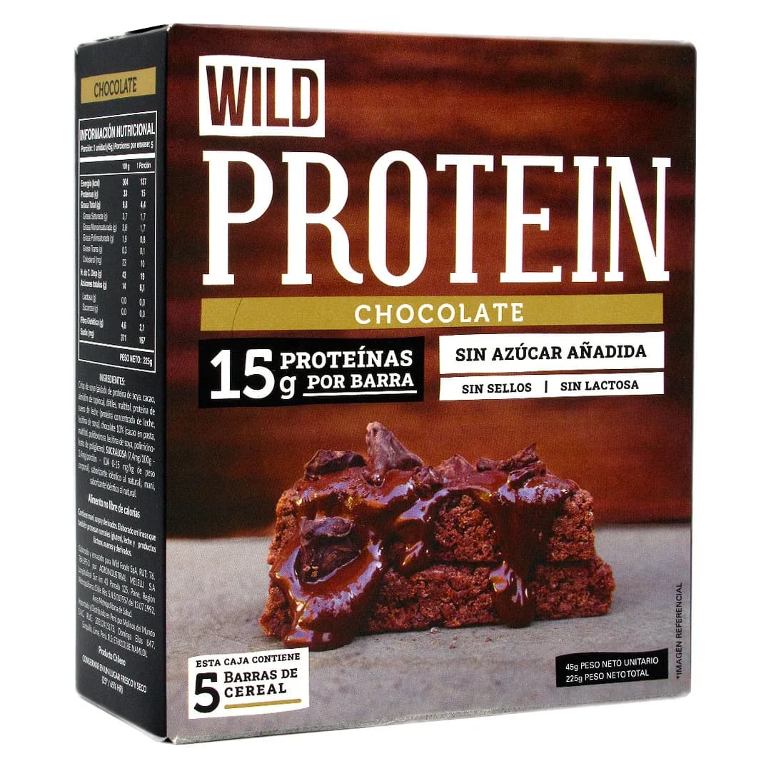 Caja de 5 Barras de Proteína Sabor Chocolate 25 gr