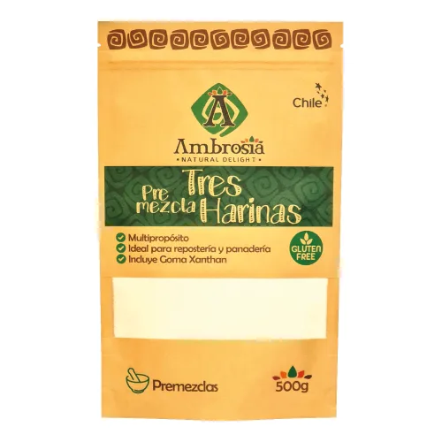 Premezcla Tres Harinas Libre de gluten 500 grs