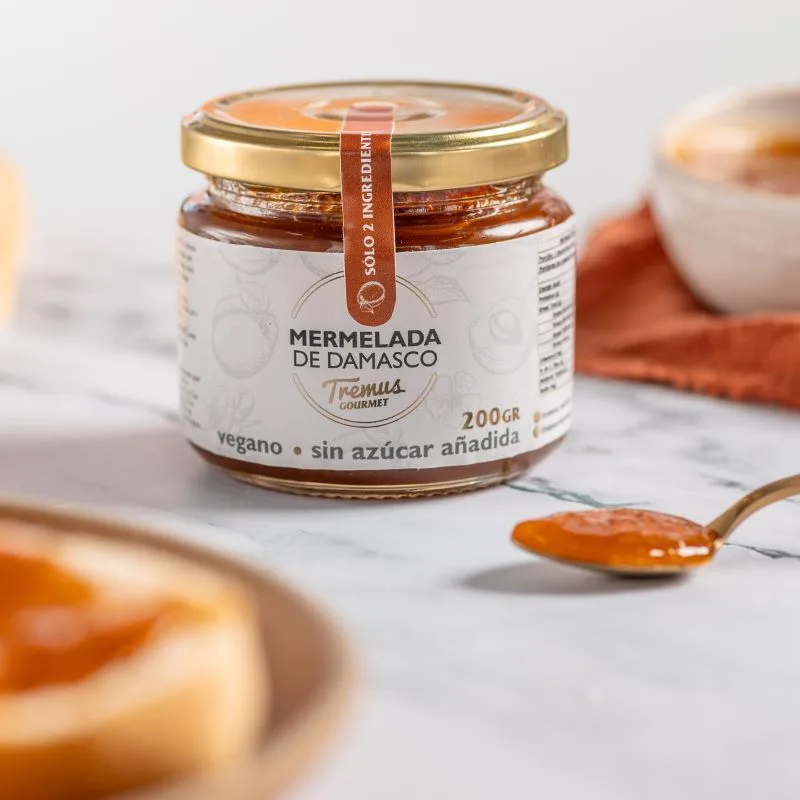Mermelada de Damasco. Sin azúcar Añadida. Vegana. 200 gr.