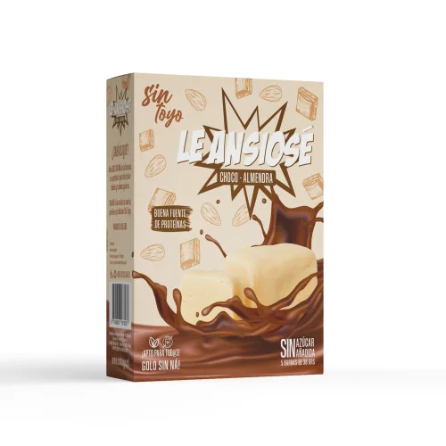 Pack 5 Barra de Proteína Le Ansiosá Chocolate Almendra Vegana Sin Azúcar 38 Gr.