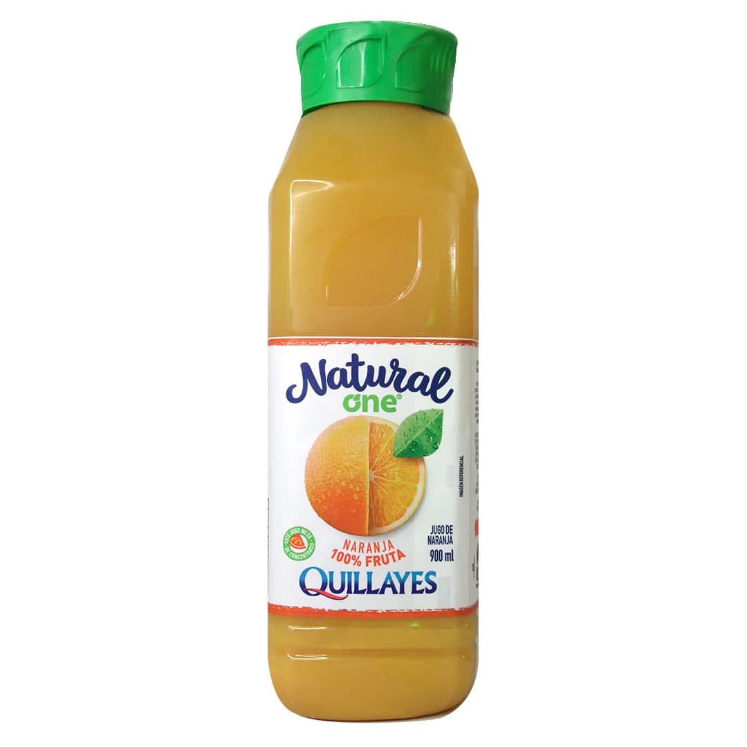 Jugo de Naranja 100% Fruta, sin Azúcar, sin agua añadida, 900 ml