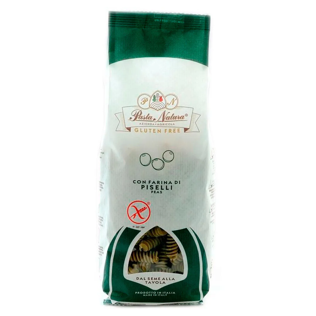 Fusilli de Arvejas Orgánico Sin Gluten Vegano 250 gr