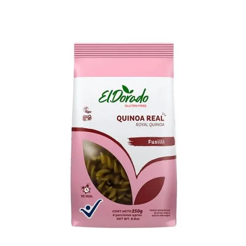 Pasta de Quinoa sin gluten Vegana Fusilli 250 Gr