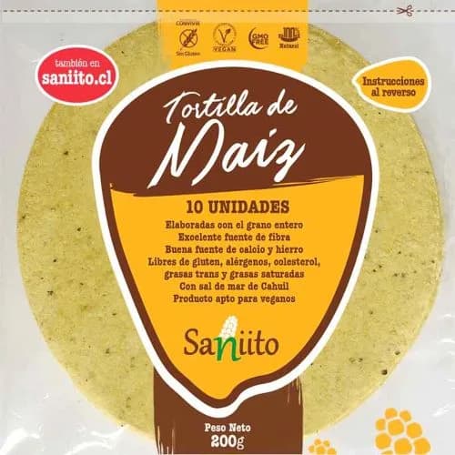 Tortillas de Maíz de 14 cm Libres de Gluten y Veganas 200 gr (10un)