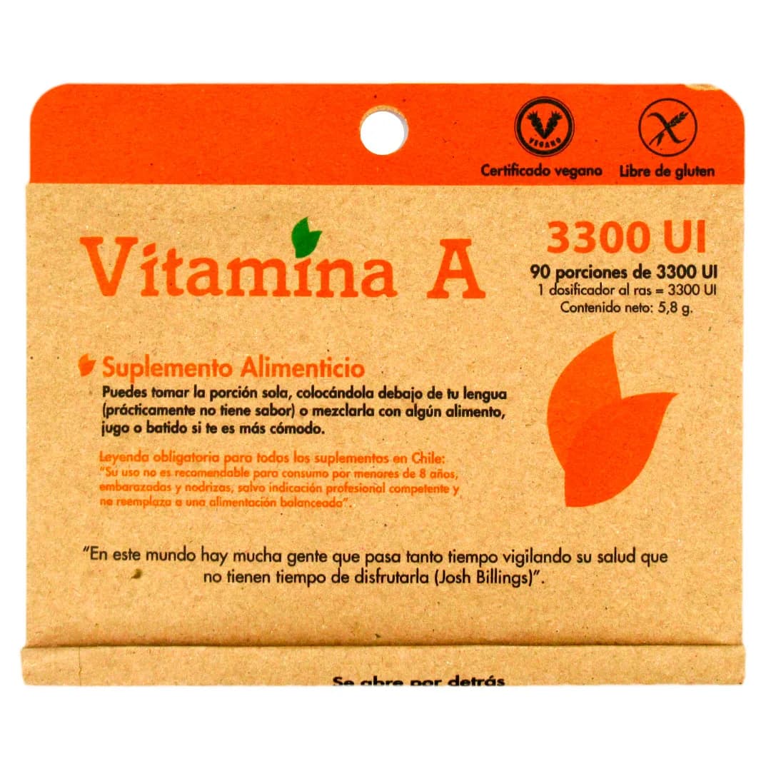 Vitamina A 90 porciones de 3300 UI