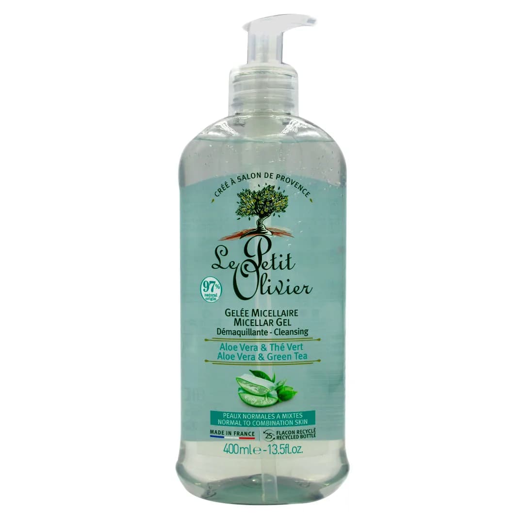 Gel Micelar Desmaquillante Con Aloe Vra y Té Verde 400 ml