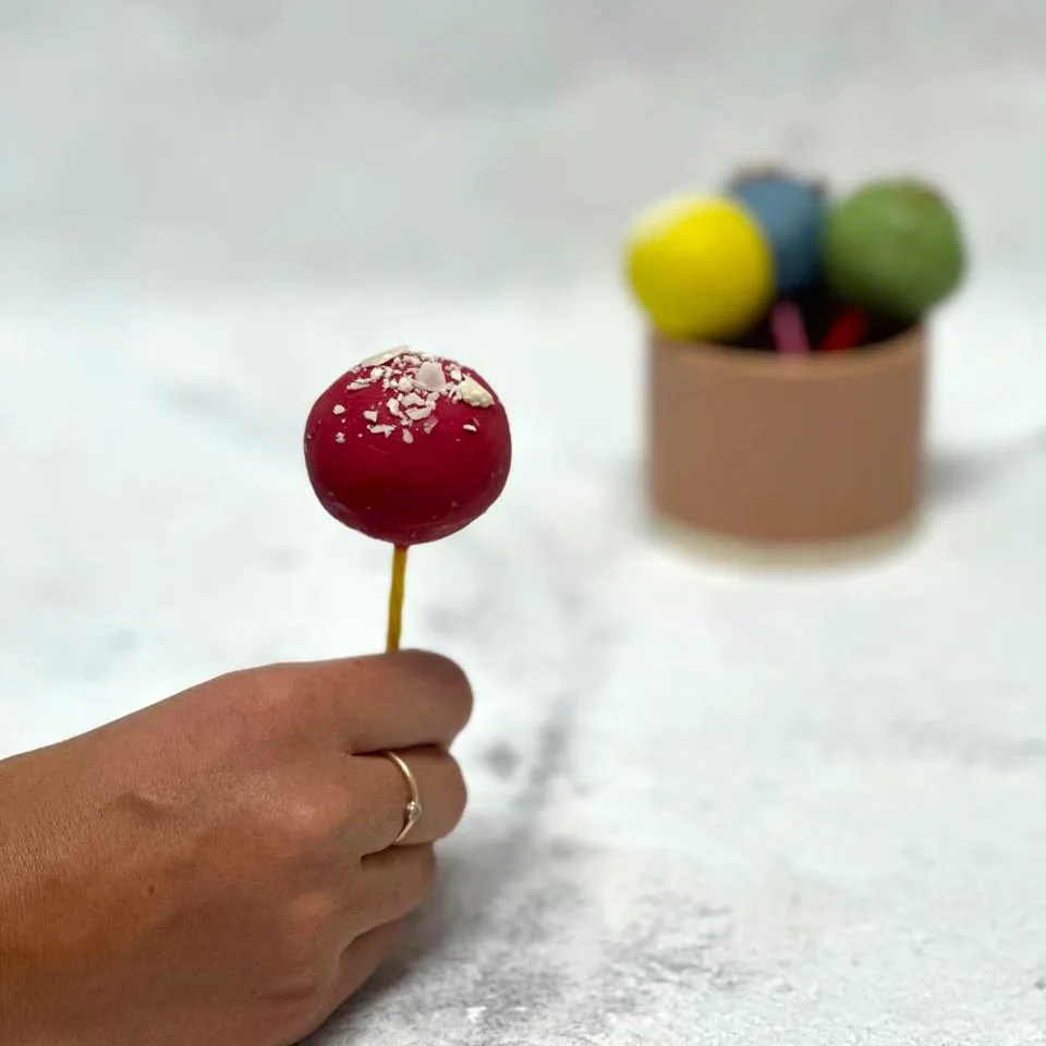 Cake Pop Red Velvet, sin Azúcar, 1 un