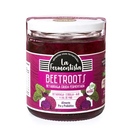 Vegetales Encurtidos Beterraga Cebolla y Ajo con Sal de Mar Beeroots 400 grs