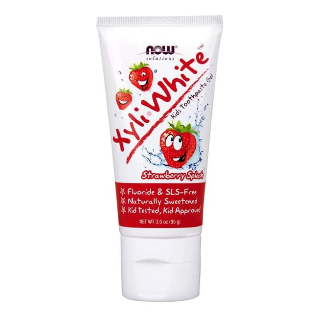 Pasta Dental para niños 2+ sin flúor sabor Frutilla Xyli White 85 grs