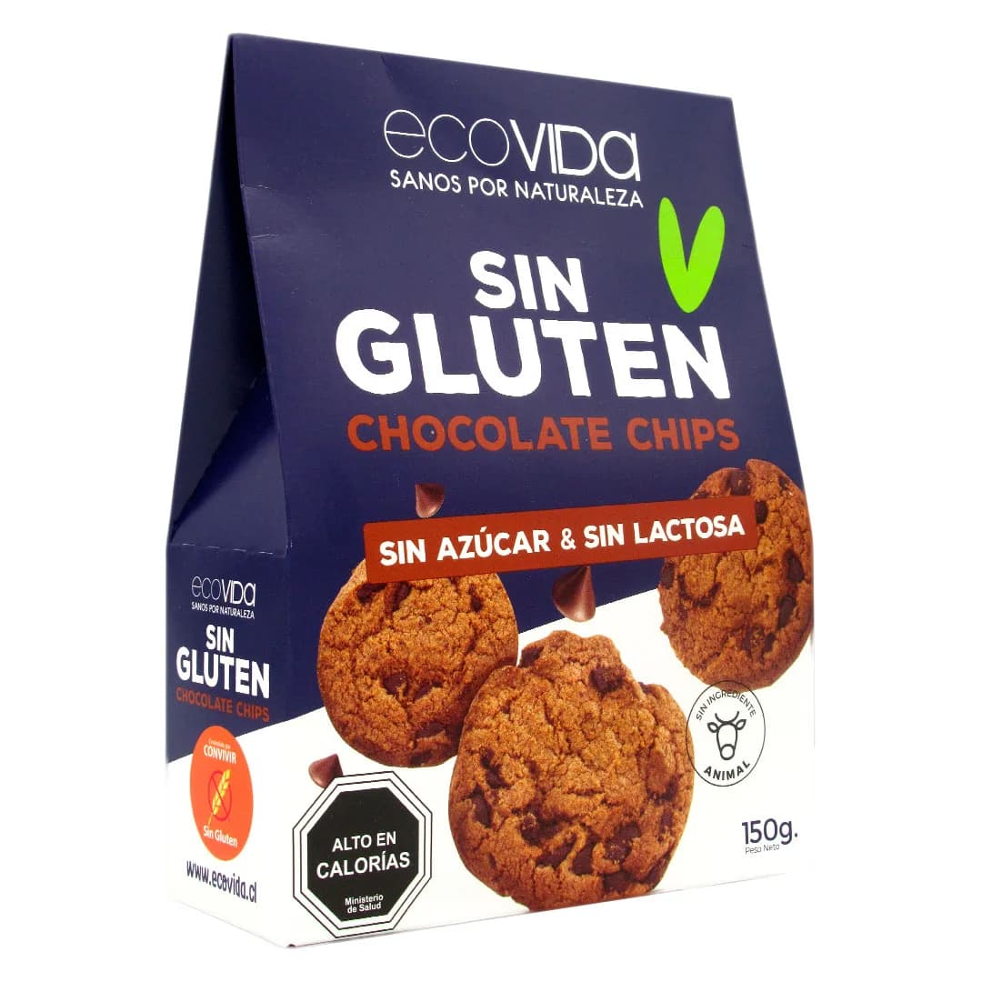 Galletas Veganas Chocolate Chips Sin AzúcarSin Gluten 150 grs