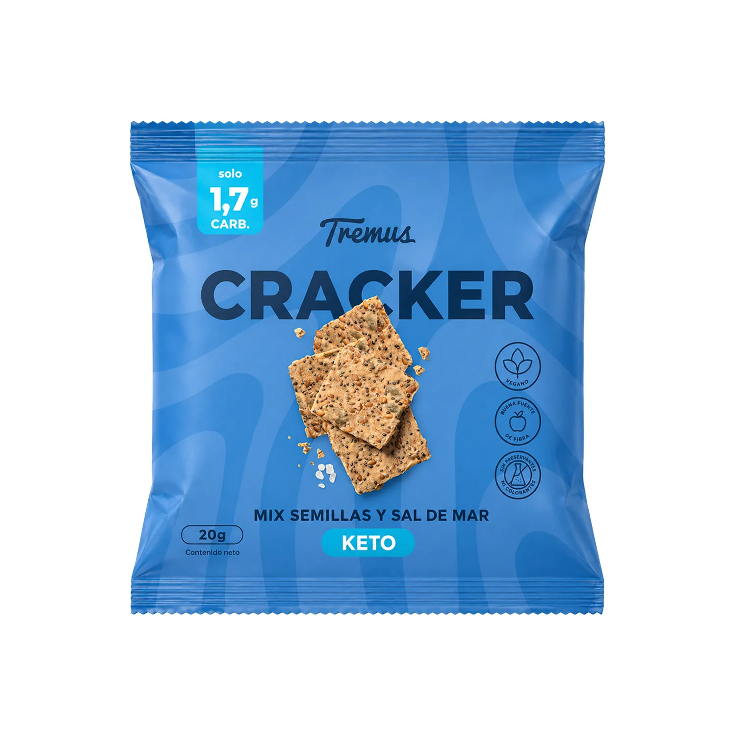 Cracker mix de semillas y sal de mar, Keto, 20 g