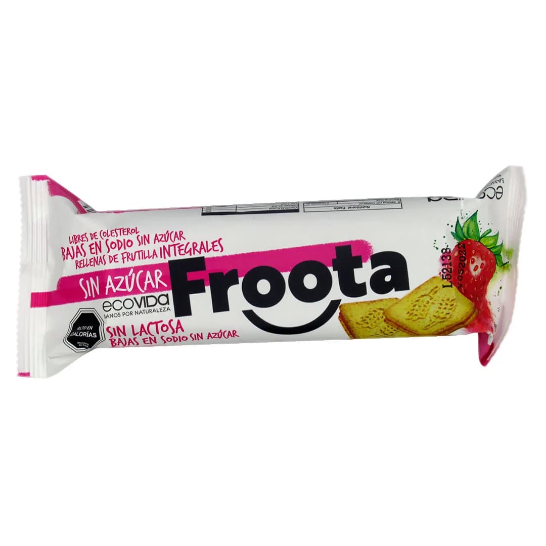 Emparedado de Frutilla FROOTA Sin Azúcar Sin Lactosa 150 grs
