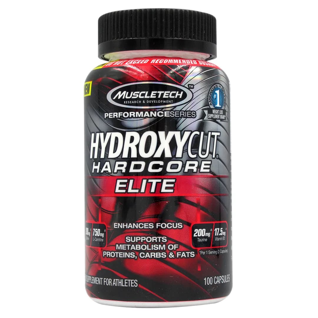 Hidroxycut Hardcore Elite Mezcla de L carnitina Cafeina y Vitamina B1 100 Capsulas