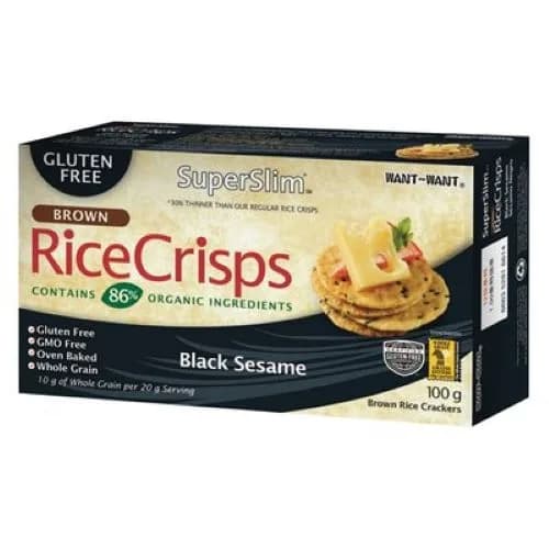 Tostadas de Arroz Orgánica Sésamo Negro sin gluten Vegano 100 grs