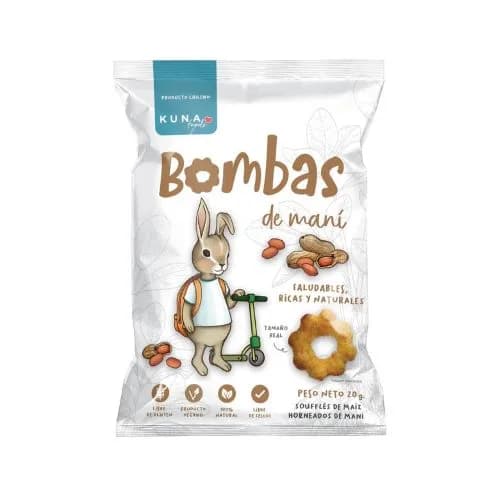 Bombas de Maní Veganas Libre de gluten 100% Natural 20gr